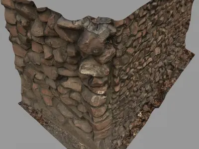 wall corner Low-poly 3D model