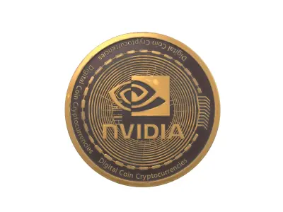 Nvidia Coin v1 002 Low-poly 3D model