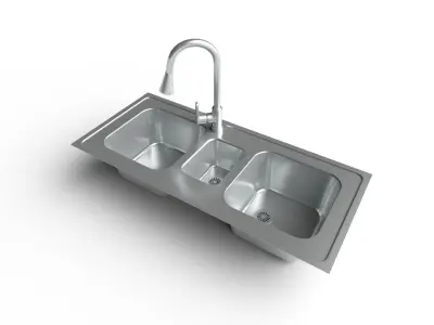 Kitchen Sink M10 Low-poly 3D model