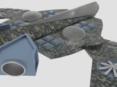 Cosmos 800-S Spaceship  Low-poly 3D model