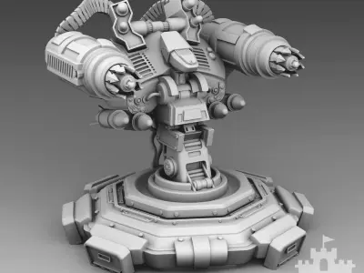  Martian robot turret 3D print model