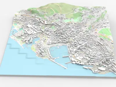 Cityscape Monaco France  3D model