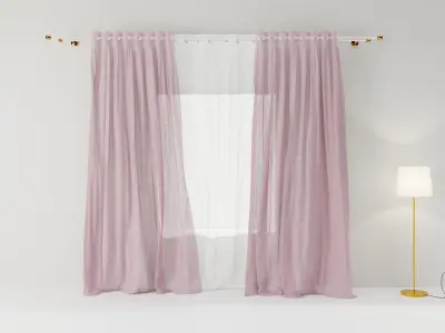 Curtains 02 collection 2 3D model