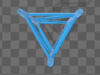 Triangular Truss Straight Segment 3D model
