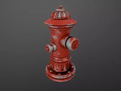 FIRE HYDRANT STREET ASSET Low-poly 3D model