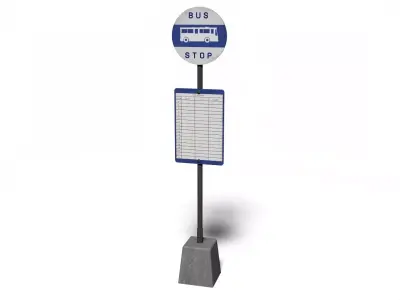 bus stop 3D model 15