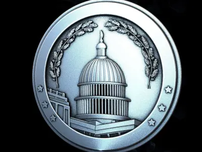 Building capitol coin 3D print model