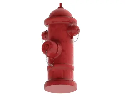 Fire Hydrant Low-poly 3D model 31