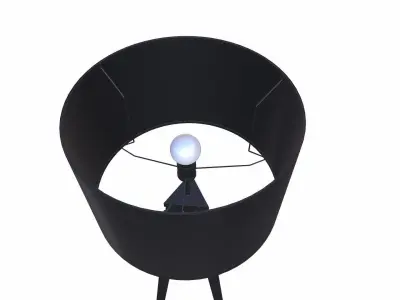 Tripod Floor Lamp Low-poly 3D model