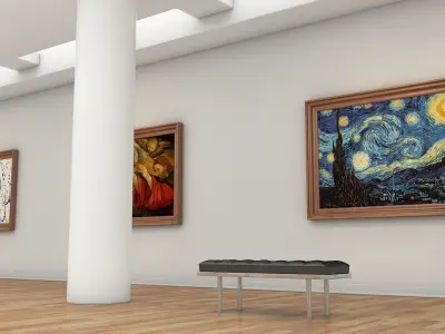 Art Gallery Interior 3D model
