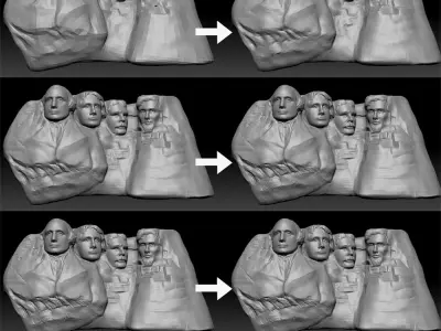 Mount Rushmore Zbrush 3D model
