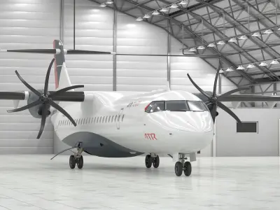  Civilian Transport Aircraft ATR 72-600 Rigged for Maya 