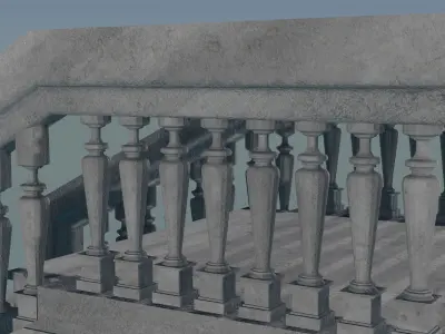 Brick Staircase 3D model