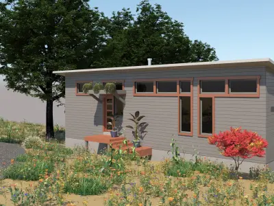 Exterior Desert House Scene 3D model