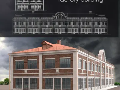 Factory building  3D model
