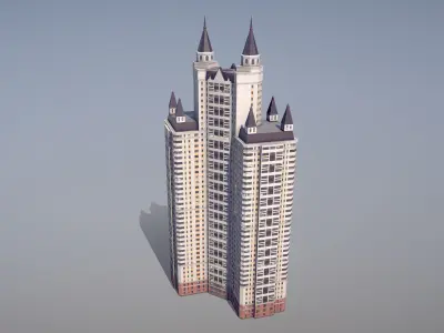 MSK Building 55 Low-poly 3D model