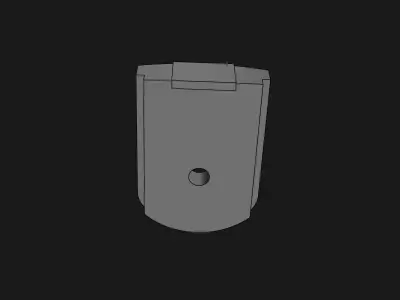 Shower glass rail holder 3D print model