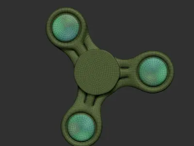 Fidget Spinner Low-poly 3D model