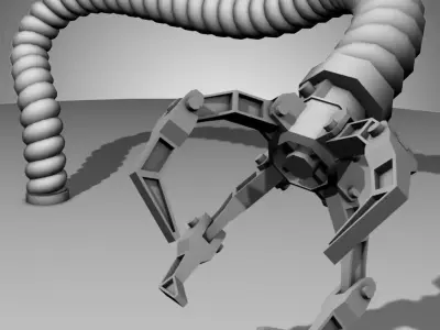 Robot Mechanic Arm - style three 3D model
