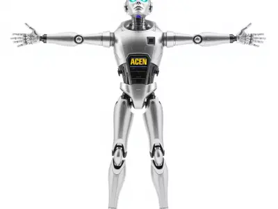 Advanced Silver Robot model pack Low-poly 3D model