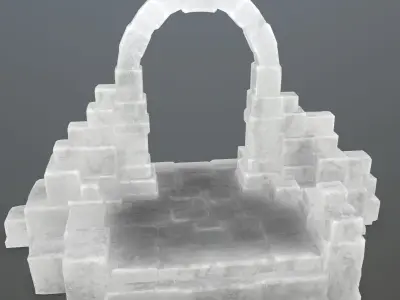 ice temple 1 Low-poly 3D model