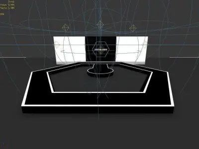 Stage party concert fashion catwalk T station  104 3D model