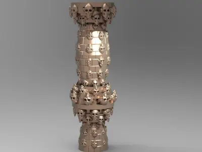 Secret  bones pillar  3D model