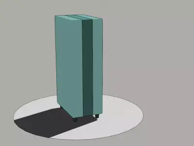 wending machine comics stencil style Low-poly 3D model