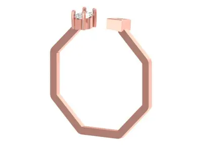 Open End Women Light Weight Band Marquise Princess Stone Ring 3D print model