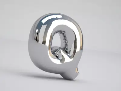 Q Balloon Silver 3D model
