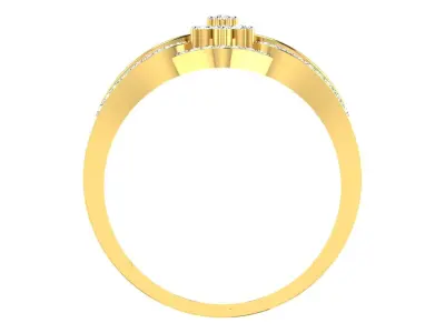 Light Weight Gold Diamond Rings-R-4102 3D print model