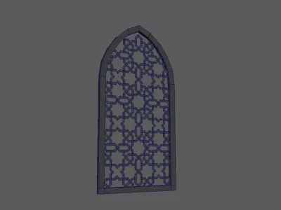 Arabian window - lowpoly Low-poly 3D model
