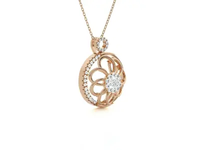 Flower Light wt Pendant Earrings Set 3dm stl obj mtl gltf glb  3D print model