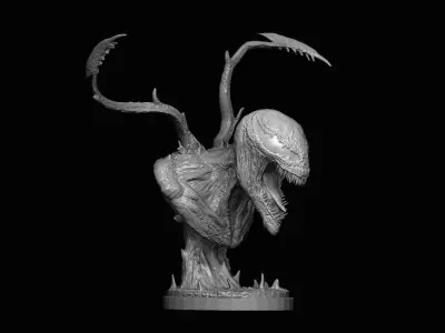 carnage head bust venom 3D model