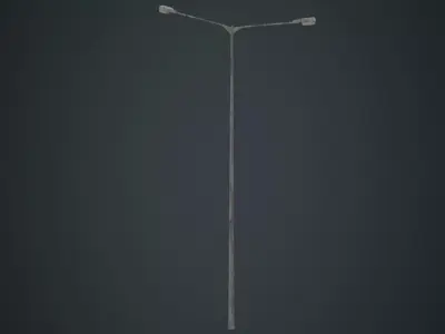 Street Light 8B Low-poly 3D model