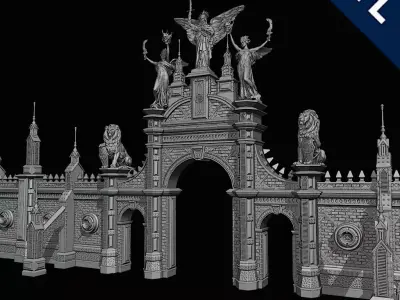 Gate and Wall Modular 3D print model