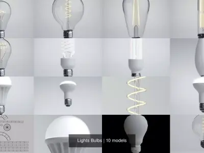 Lights Bulbs 3D Model Pack