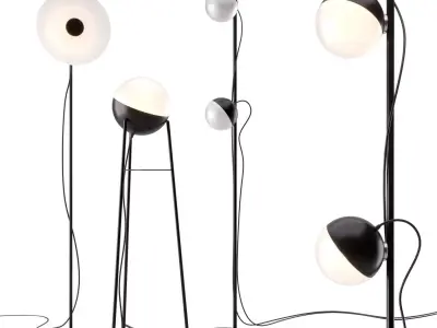 Half and Halos Floor Lamp by Milan Iluminacion 3D model