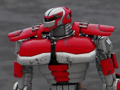 DROID S250 rigged - animated character 3D model