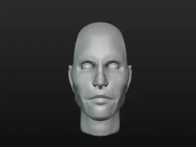 Male Head Sculpt Highpoly 3D model