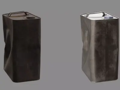 Crushed Paint Can Rectangular 02 3D model