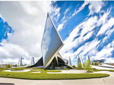 Office Building  DECONSTRUCTIVISM 3D model Low-poly 3D model