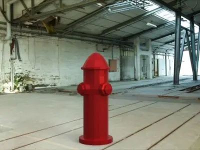low-poly fire hydrant Free low-poly 3D model