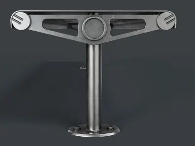 Metal Modern Bench 28 PBR Game Ready Low-poly 3D model