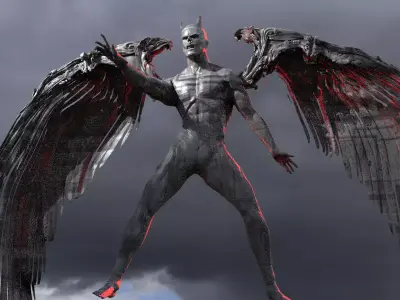 Fallen Angel Arch Dark Lord sculpture 3  3D model