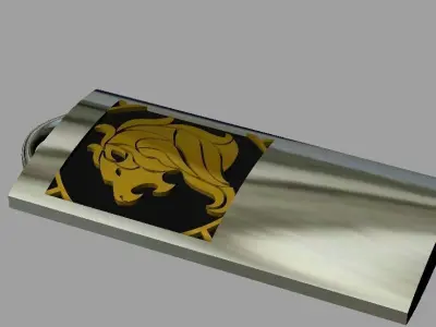 key chain leo zodiac 3D print model