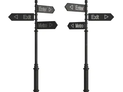 Classic Street Advertising 3D model