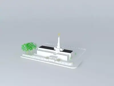 LDS. Temple Montevideo Uruguay, Templo Mormon, 103 rd. operat... Free 3D model