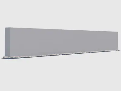 Rusty Metal Wall 3D model