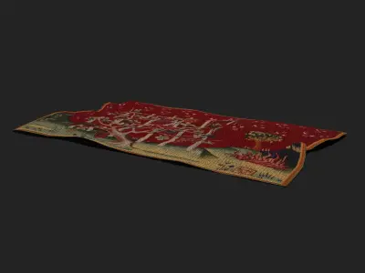 Forsaken Vineyard Tapestry  Low-poly 3D model